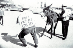 Poll Tax Drive at Garland Square, ca 1940.