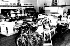 Interior of Goldin Tire & Appliance Store with tires, bicycles and appliances