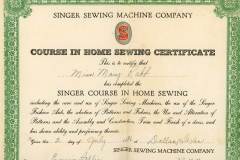 Mary Rabb 1920 GHS Diploma and Sewing Certificate