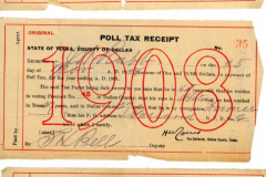 19 Rabb Family Poll Tax Receipts and 1 Blank Exemption Form