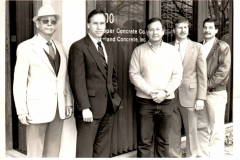 Cooper Family in front of Cooper Concrete co. office