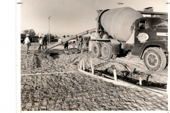 Cooper Concrete Co, Placing concrete for the Garland Chamber of Commerce building