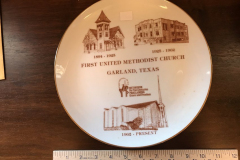 First United Methodist Church, Garland, TX.  Commemorative Plate