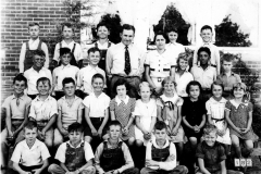 Teacher H.B. Allard with Garland Elementary class