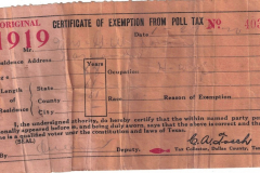 Certificate of Exemption from Poll Tax - Mrs G.W. (Kate) James
