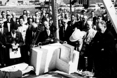 Laying of cornerstone of Masonic Lodge #441 in 1960.