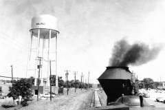 Cyrus K Holliday locomotive pulled commemorative Santa Fe Train into Garland
