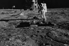 One of four photos of the Apollo 11 moon landing.