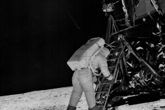 One of four photos of the Apollo 11 moon landing.