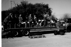Band at opening ceremony - Garland Heliport, Jupiter Road and Grader St Band at opening ceremony - Garland Heliport, Jupiter Road and Grader St  Dignitaries and band at opening ceremony - Garland Heliport Opening ceremony at Garland Heliport, Jupiter Road and Grader St