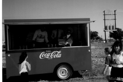 Children at Coca-Cola booth Garland Heliport, Jupiter Road and Grader St