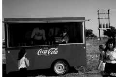 Children at Coca-Cola booth Garland Heliport, Jupiter Road and Grader St