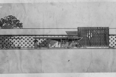 Architect's sketch for Bowling Alley on Saturn Road (Fiesta Bowl or Forest Lane)