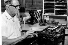 J.B. Frazier, Telegrapher at Katy railroad station 1965