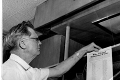 Telegrapher J.B. Frazier posts notice of discontinuation of Katy passenger trains  Thursday, July 1, 1965