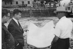 Central Park - Plans for new Granger Building - old building in background circa 1962