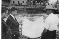 Central Park - Plans for new Granger Building - old building in background circa 1962