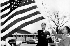 Raising the flag at the Granger Recreation Center early 1960's