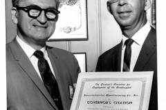 Presentation of Governor's Citation to Intercontinental Manufacturing Co., Inc. 1966
