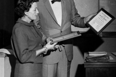 Jean Smith, first woman on school board, and Mayor Wright