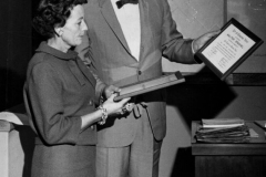 Jean Smith, first woman on school board, and Mayor Wright