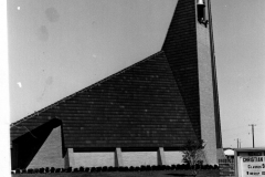 Monica Park Christian Church, established 1956. 2600 Broadway Blvd.
