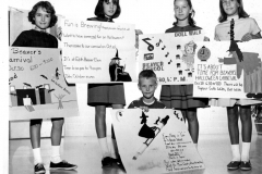 Beaver Elementary School Halloween carnival signs 1965