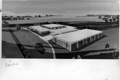 Architectural rendering of Beaver Elementary (?) circa 1950's-1960's