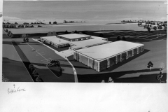 Architectural rendering of Beaver Elementary (?) circa 1950's-1960's