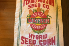 Ferris Watson Seed Co, Hybrid Seed Corn sack, 30" x 16", with original tags
