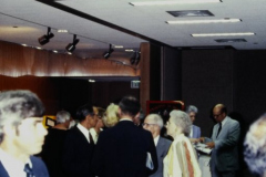 Unknown people in lobby of Garland Performing Arts Center