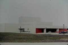 Front of Garland Performing Arts Center in preperation of dedication/ribbon cutting