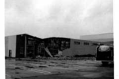 Fire truck at site of Collapsed building