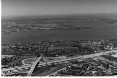 Aerial Photo -  I-30 looking north in 1989;  Possibly Rosehill Road interchange.