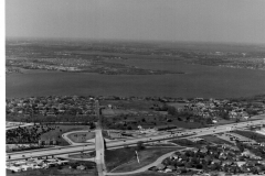 Aerial view of Interstate 30 and Lake Ray Hubbard 1989 - Rose Hill Rd ?