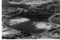 State and Forest Lane - DART rail construction diagonallly across top 1989