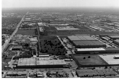 Shiloh Road looking south on left, Forest Lane and Valspar Paint in foreground 1989