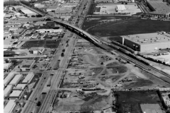Aerial Photo - Forest Lane looking east - construction of DART Forest Jupiter lt rail 1989
