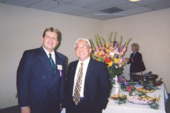 Soroptimists Galaxy Counseling Center Event 2002 - 2 Men with Buffet Table