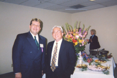 Soroptimists Galaxy Counseling Center Event 2002 - 2 Men with Buffet Table
