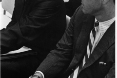 Two Varo staff members L - ?; R - Barney Young.