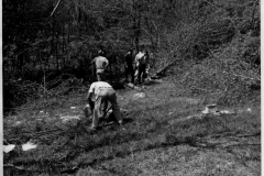 Cleaning the area around Gatewood Pavillion April 20, 1966