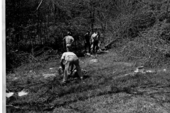 Cleaning the area around Gatewood Pavillion April 20, 1966