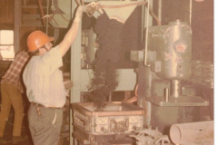 Precision employees at work in the foundry