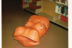 Inside the Garland Library in the 1970's