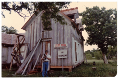 Lyles House in renovation and before move 1978