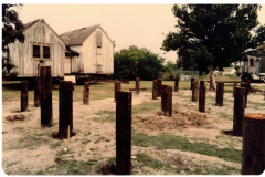 Lyles House in renovation and before move 1978