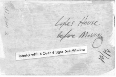 Lyles House interior windows before moving 1978