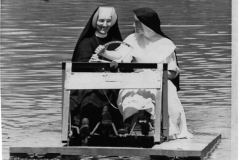 Nuns in paddle boat