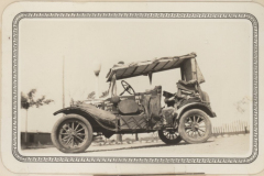 Very old car in profile